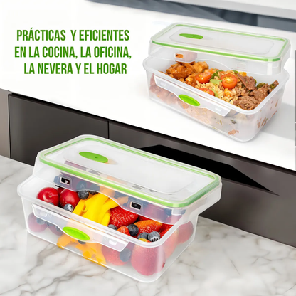 Contenedor Hermético Con Válvula x 4 Unidades (47% De Descuento SOLO POR HOY)