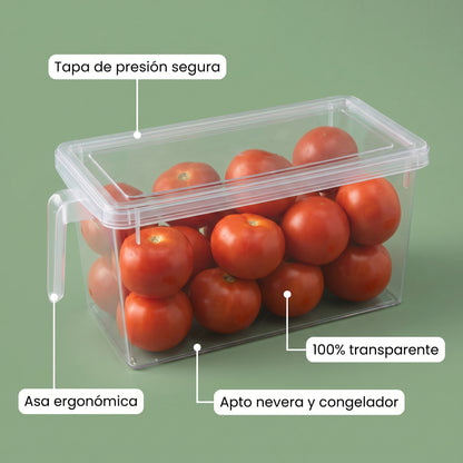 Organizador Transparente Multiusos Con Tapa y Manija